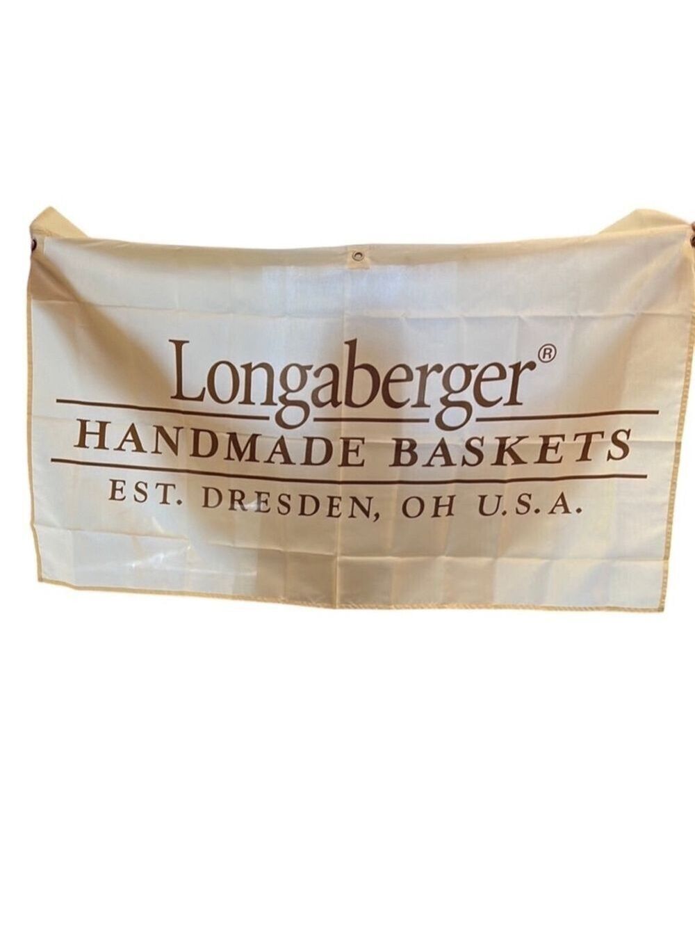 Longaberger Flag Banner Handmade Baskets Est Dresden Ohio 30 x 48.
